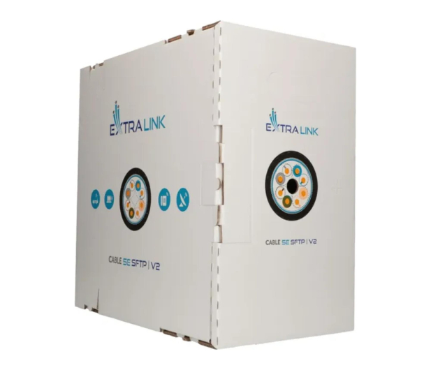 ExtraLink CAT5E SFTP (SF/UTP) V2 Zewnętrzny Kabel sieciowy 305M - 1543976 - zdjęcie 4